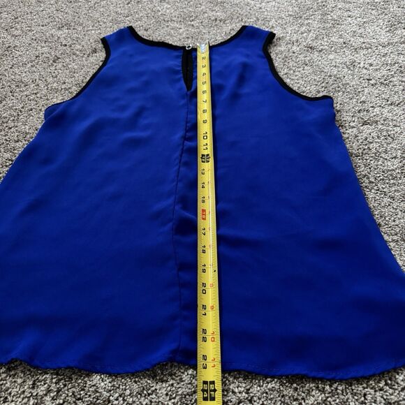 Charlotte Russe Crochet Lace Detail Dressy Tank Blouse Sleeveless Size Large - Picture 9 of 9